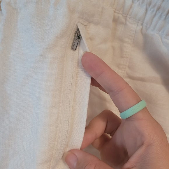 Athleta whitw linen shorts 16 - Picture 3 of 4